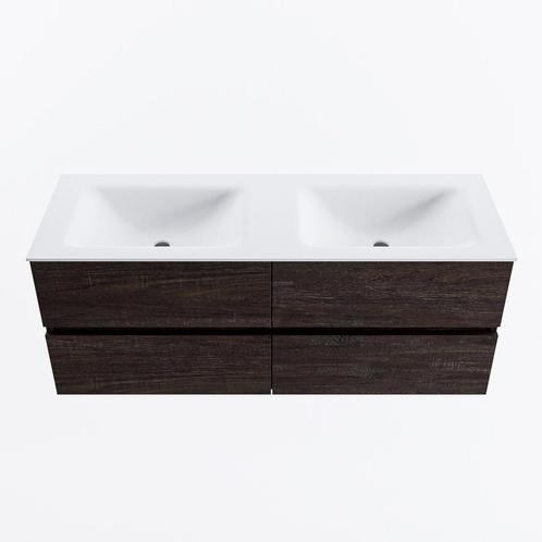 MONDIAZ VICA 130cm badmeubel onderkast Dark Brown 4 lades., Doe-het-zelf en Verbouw, Sanitair, Bad, Nieuw, Ophalen of Verzenden