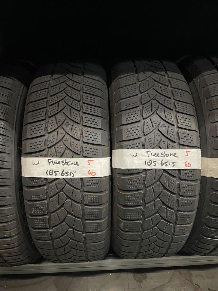 185-65-15 Firestone Winterbanden 5mm Incl Montage 185 65 15, Auto-onderdelen, Banden en Velgen, 15 inch, Winterbanden, 185 mm