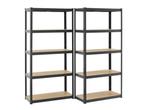 Veiling - Stellingkast Dubbel - 180x90x40 cm - Grijs, Nieuw
