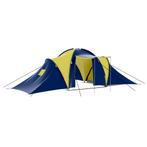 vidaXL Tent 9-persoons polyester blauw en geel, Caravans en Kamperen, Tenten, Verzenden, Nieuw, Meer dan 6