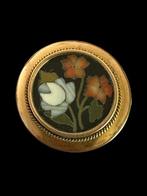 Pietra Dura - Verguld - Broche