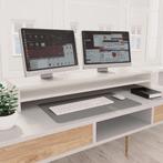 vidaXL Monitorstandaard 100x24x13 cm bewerkt hout wit, Verzenden, Nieuw