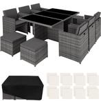 Wicker zitgroep New York 6+4+1 met aluminium frame en besche, Tuin en Terras, Tuinsets en Loungesets, Verzenden, Nieuw