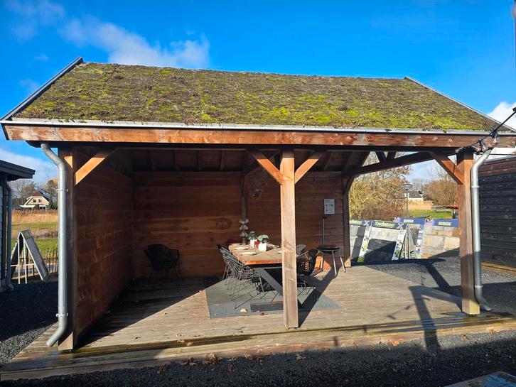 Douglas overkapping zadeldak Westwood Vrijbuiter - 500x400cm, Tuin en Terras, Overkappingen, Gebruikt, Ophalen