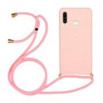 Huawei P30 Lite Crossbody TPU Hoesje met Koord Roze, Ophalen of Verzenden, Nieuw