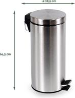2dekans | BRASQ Pedaalemmer 30 Liter - RVS - PB130 -, Ophalen of Verzenden, Zo goed als nieuw