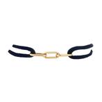 Satijnen armband met gouden schakel 14 karaat, Verzenden, Zo goed als nieuw, Goud, Goud