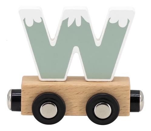 Tryco Houten Gekleurde Lettertrein - Letter W TR-353042, Kinderen en Baby's, Kinderkamer | Inrichting en Decoratie, Nieuw, Verzenden