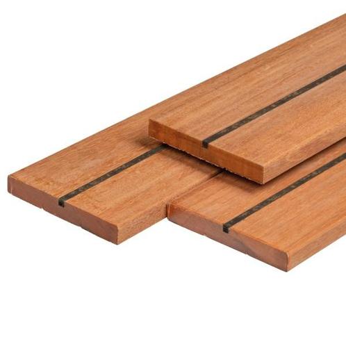 Bankirai vlonderplanken 2.7 x 19.0 cm met rubber strip, Tuin en Terras, Overige Tuin en Terras, Nieuw, Verzenden