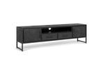Outlet prijs: TV-Meubel Liam Mangohout Zwart - 180cm, Huis en Inrichting, Kasten | Televisiemeubels, Verzenden, Nieuw
