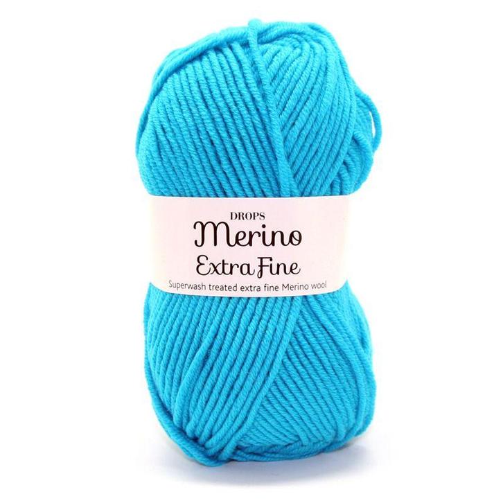 DROPS Merino Extra Fine Uni Colour - 29 turkoois - Wol Gar, Hobby en Vrije tijd, Breien en Haken, Ophalen of Verzenden