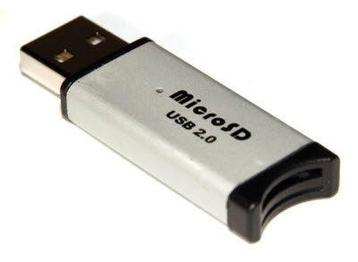 USB 2.0 Kaartlezer MicroSD - Zilver beschikbaar voor biedingen