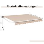 2dekans | Coast Zonneluifel met Zwengel - 4 x 2.5 m - Beige, Caravans en Kamperen, Voortenten en Luifels, Ophalen of Verzenden