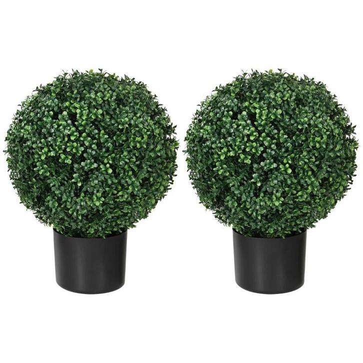 TRUUSK Buxus Kunstplant - Bolvormig - 52x40 cm - Groen - Rea, Huis en Inrichting, Woonaccessoires | Kunstplanten en Kunstbloemen