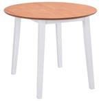 vidaXL Eettafel inklapbaar rond MDF wit, Huis en Inrichting, Verzenden, Nieuw