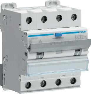 Hager ADM440G aardlekautomaat B40A 30mA 4P, Doe-het-zelf en Verbouw, Elektra en Kabels, Nieuw, Verzenden