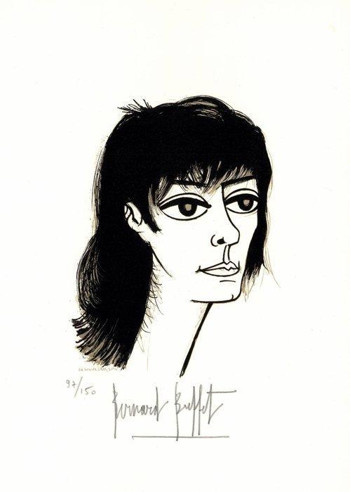 Bernard Buffet (1928-1999) - Portrait dAnnabel Buffet, Antiek en Kunst, Antiek | Overige Antiek