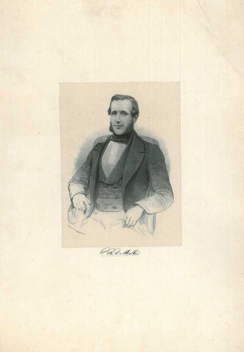 Portrait of Pieter Rudolph David Muller, Antiek en Kunst, Kunst | Etsen en Gravures