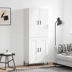 vidaXL buffetkast 69,5x34x180 cm bewerkt hout wit, Huis en Inrichting, Kasten | Buffetkasten, Verzenden, Nieuw, 50 tot 100 cm