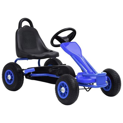 vidaXL Skelter met pedalen en pneumatische banden blauw, Kinderen en Baby's, Speelgoed | Buiten | Voertuigen en Loopfietsen, Nieuw