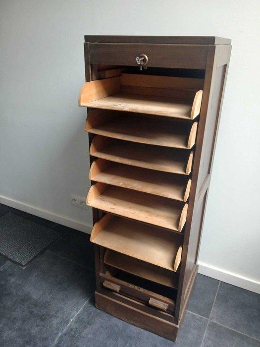 Archiefkast - Eik - Antieke rolluikkast, Antiek en Kunst, Antiek | Wandborden en Tegels