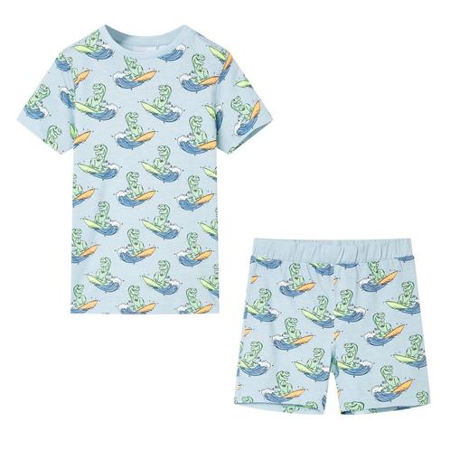 vidaXL Kinderpyjama met korte mouwen 128 lichtblauw, Kinderen en Baby's, Kinderkleding | Overige, Nieuw, Verzenden