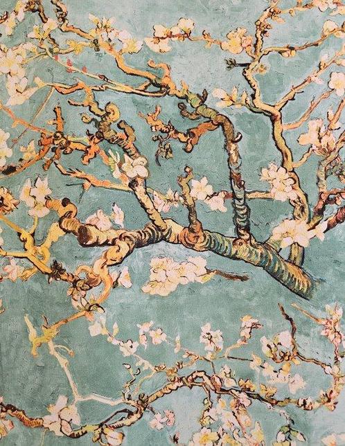 Van Gogh-stof Mandorlo in fiore Turchese Limited Edition!!, Antiek en Kunst, Antiek | Kleden en Textiel