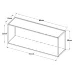 Wandrek Notodden met 2 planken 90x25x35 cm staal zwart [en.c, Huis en Inrichting, Woonaccessoires | Wandplanken en Boekenplanken