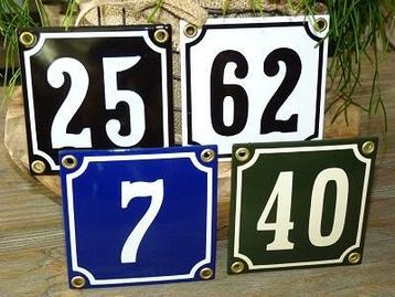 Geëmailleerd huisnummer emaille huisnummerbord huisnummers beschikbaar voor biedingen