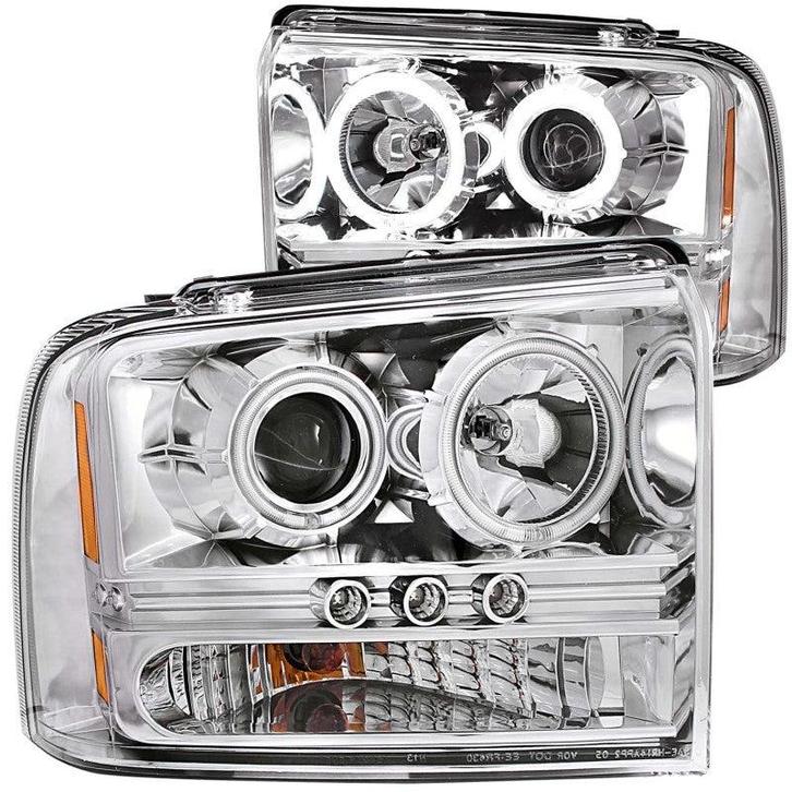 ANZO 2005-2007 Ford Excursion Projector Headlights w/ Halo, Auto-onderdelen, Verlichting, Ophalen of Verzenden