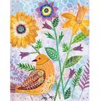 Diamond Painting Set - Gele Vogel Bloemen - incl. Pen & Wax, Hobby en Vrije tijd, Knutselen, Ophalen of Verzenden, Nieuw