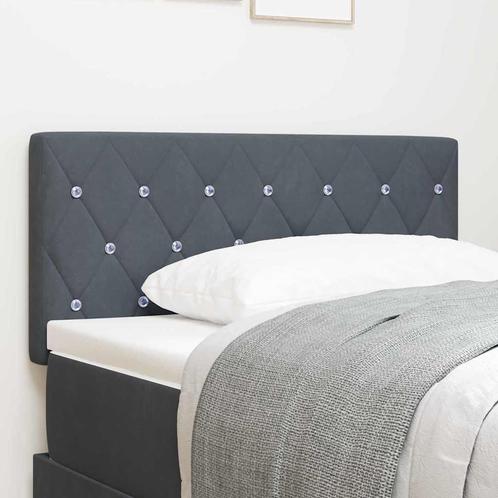 vidaXL Fluwelen Hoofdbord Geruit Donkergrijs 90 cm Fluweel, Huis en Inrichting, Slaapkamer | Bedden, Grijs, Nieuw, Stof, Verzenden