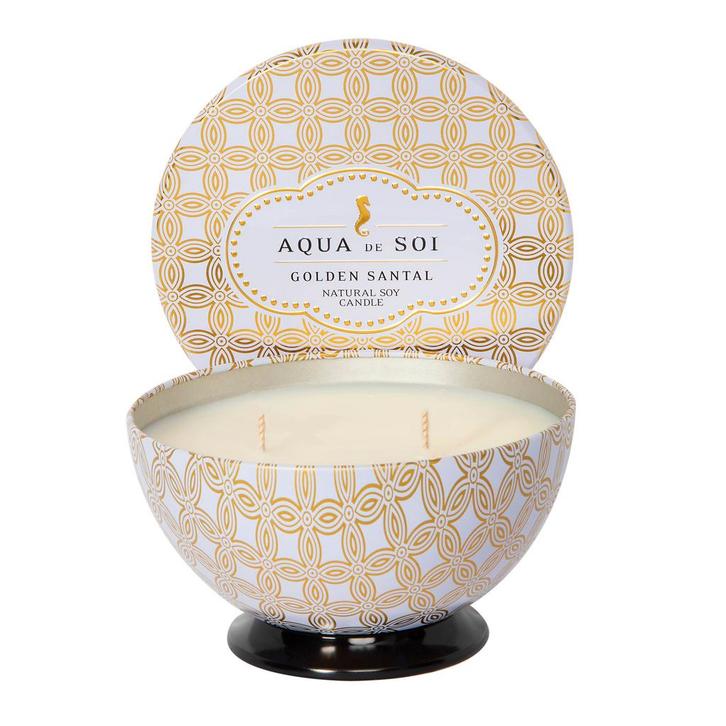 The SOi Company  - Lusso - Golden Santal - geurkaars in, Huis en Inrichting, Woonaccessoires | Kandelaars en Kaarsen, Verzenden