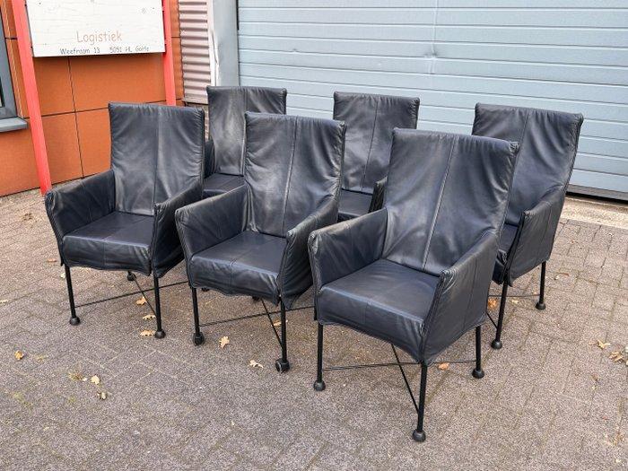 Montis - Stoel (6) - 5 x Charly en 1 x Chaplin (zwart) -, Antiek en Kunst, Antiek | Meubels | Stoelen en Banken
