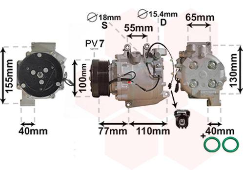 AIRCO COMPRESSOR VOOR HONDA CIVIC HB 2006-2011 38800RSAE01, Auto-onderdelen, Airco en Verwarming, Nieuw, Ophalen of Verzenden