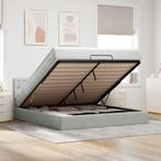 vidaXL Ottoman bed met matras en LEDs 160x200cm fluweel, Verzenden, 200 cm, 160 cm, Nieuw
