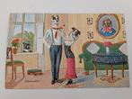 Oude postcards van honden en katten - oude series,, Gelopen