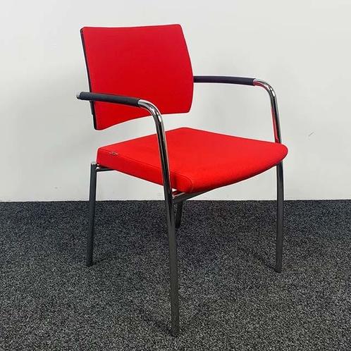 Ahrend 340 Vergaderstoel Rood, Huis en Inrichting, Stoelen, Rood, Gebruikt, Ophalen of Verzenden