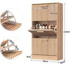 Stijlvolle Schoenenkast met Rotan Look – 3 Laag Klepdesign, Huis en Inrichting, Kasten | Schoenenkasten, Verzenden, Nieuw