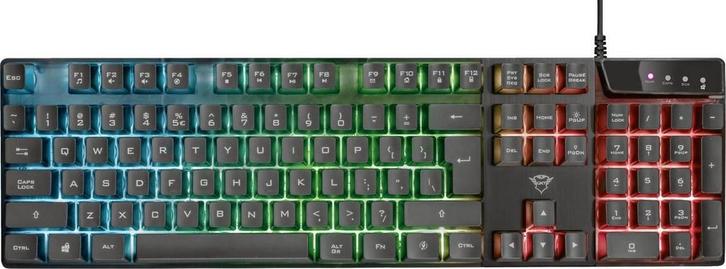 Trust GXT 835 Azor - Gaming Toetsenbord - QWERTY US, Computers en Software, Toetsenborden, Verzenden