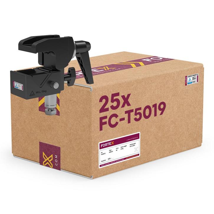 25× FORTEX Super Clamp 035 WLL 15kg 30-51mm zwart inclusief, Muziek en Instrumenten, Licht en Laser, Verzenden