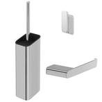 Toiletset Accessoires Geesa Shift Toiletborstel met houder -, Ophalen of Verzenden, Nieuw, Chroom, Bad