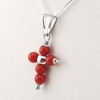 Koraal - Zilver - Ketting met hanger - met de hand gemaakt, Antiek en Kunst