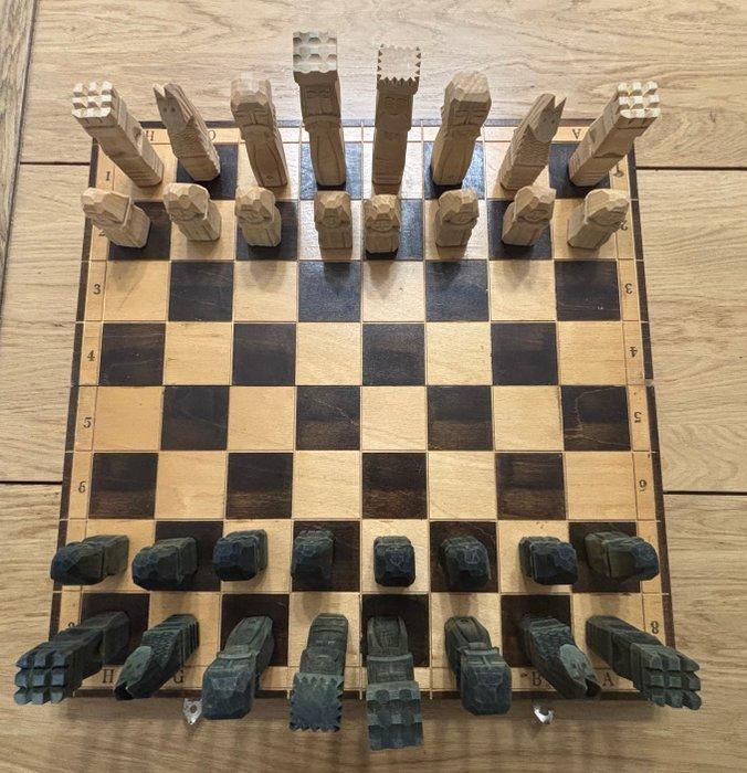 Schaakspel - Hout, Antiek en Kunst, Antiek | Overige Antiek
