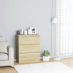 vidaXL Dressoir 60x35x76 cm bewerkt hout sonoma eikenkleurig, Verzenden, Nieuw, 50 tot 100 cm, 25 tot 50 cm