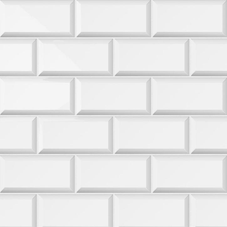 Wandtegel metrotegel 10x20 wit glans biselado wandtegel, Doe-het-zelf en Verbouw, Tegels, Wandtegels, Nieuw, 10 m² of meer, Keramiek