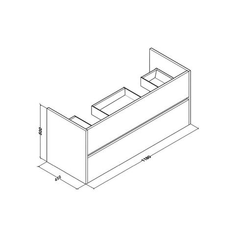 Badkamermeubel AquaSplash Hayat 120x45x50 cm Wit, Huis en Inrichting, Badkamer | Badkamermeubels, Ophalen of Verzenden