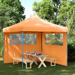 vidaXL Partytent inklapbaar pop-up met 2 zijwanden oranje, Verzenden, Nieuw, Partytent