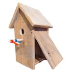 Een minimalistisch houten vogelhuisje met puntdak in de r..., Ophalen of Verzenden, Nieuw