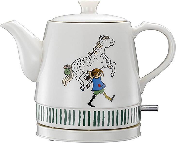 Keramische Waterkoker - Retro - 0,8L - Pippi Langkous •, Witgoed en Apparatuur, Waterkokers, Zo goed als nieuw, Verzenden